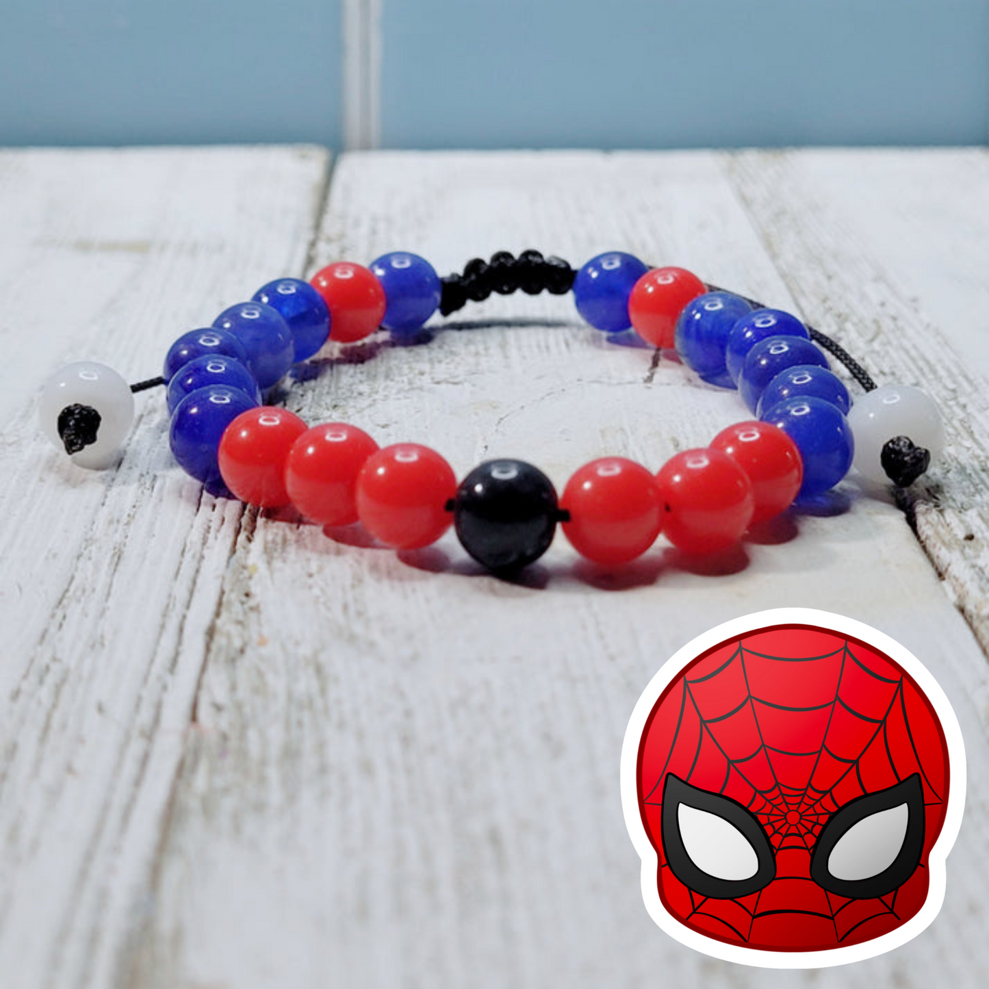 Spider-Man Adjustable Bead Bracelet